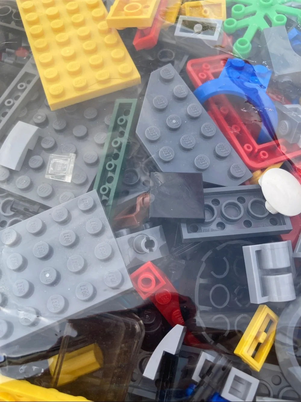 Lego pieces Various colors sizes quart size bag